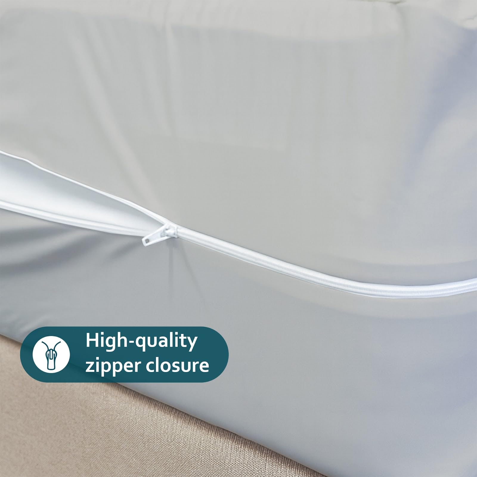 King Size Waterproof Mattress Protector - Silver -5 King Size Waterproof Mattress Protector - Silver -5