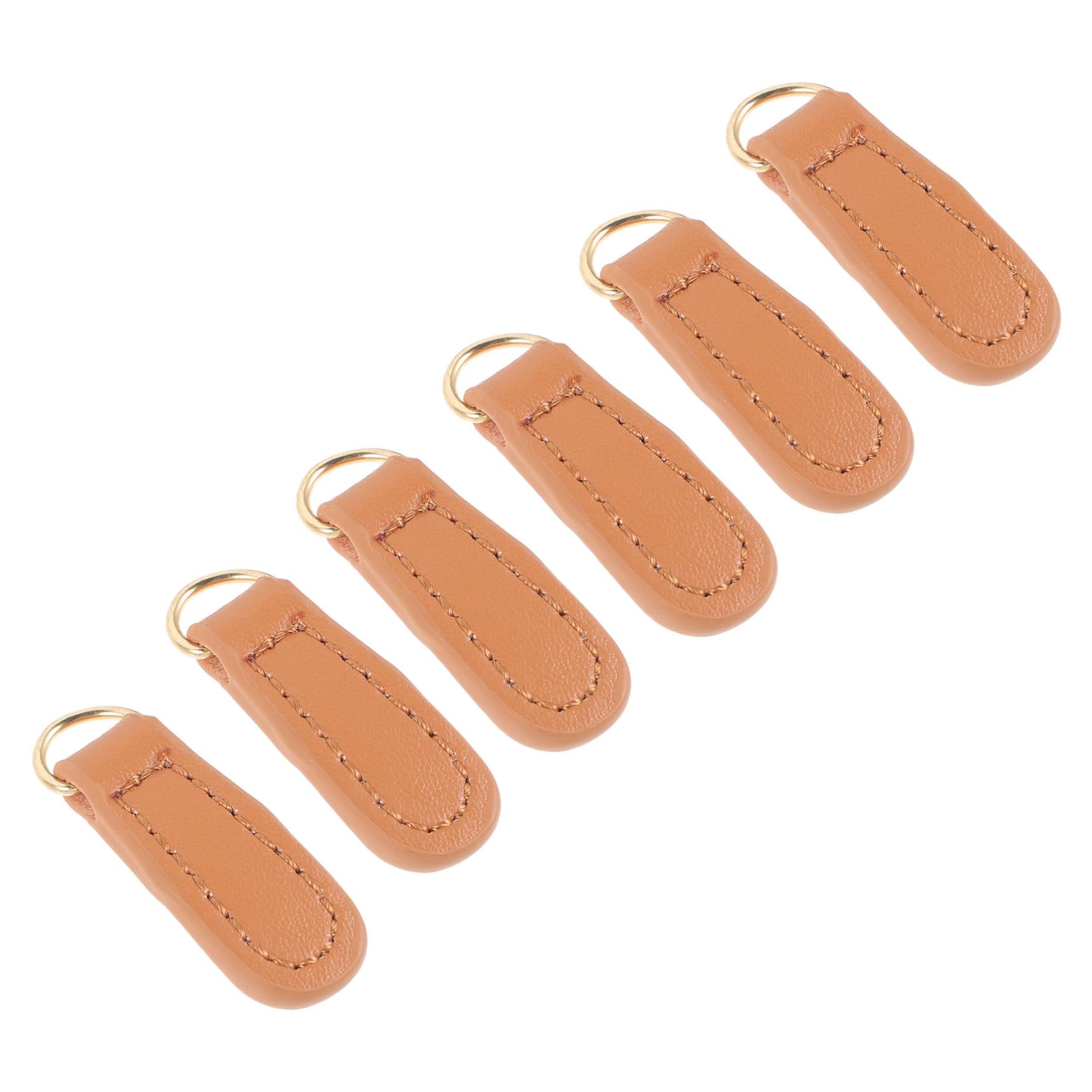 Beatifufu Practical 6pcs Zipper Puller Tabs Coat Zipper Pulls Metal Leather Constructi