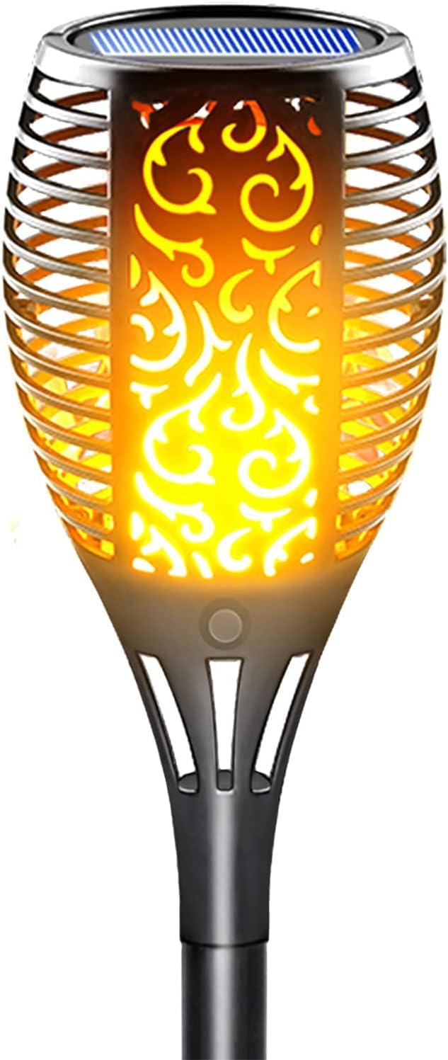RIDEN Solar Torch Light with Flickering Flame, Solar Fire Lights Outdoor, Christmas Landscape Decoration Lighting Security Tiki Torches for Garden Pathway Lawn Yard, Auto On/Off Dusk to Dawn (B0CLD7P2TK) Amazon Price History, Amazon Price Tracker