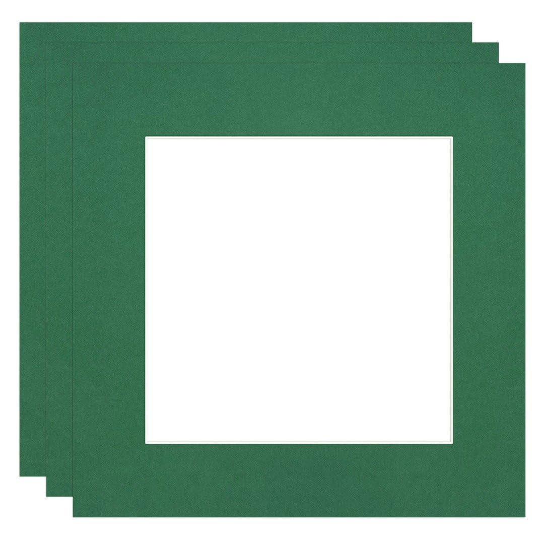 Procut Global 60x60cm Emerald Picture Mounts to Fit 40x40cm Aperture - Precision Cut Cardboard Photo Mount - Ideal for Frames, Prints, Artwork & Certificates - Sizes & Colours Available - 3 Pack โ image 1