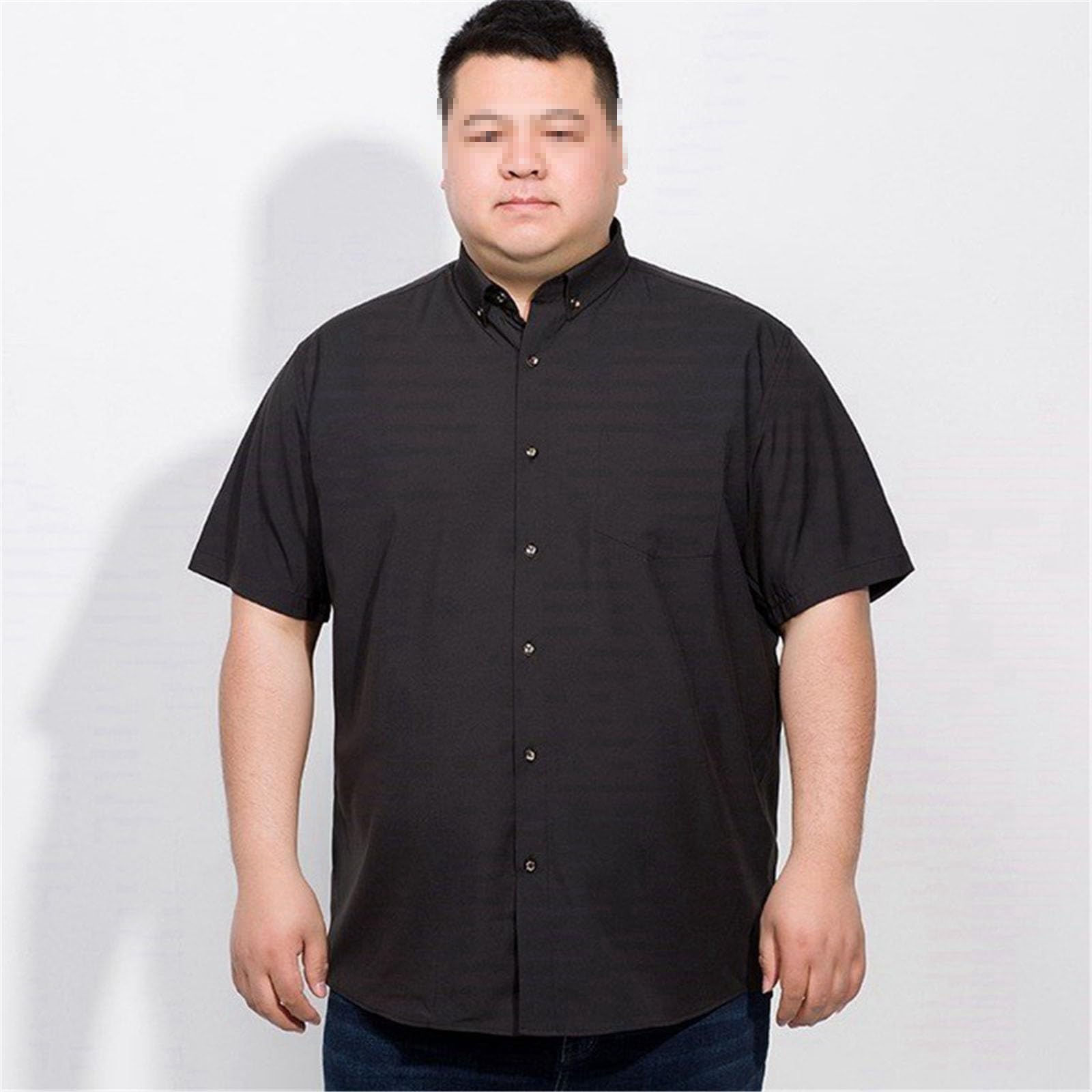 Camisas de vestir de boda para hombre, manga corta, talla grande, formal