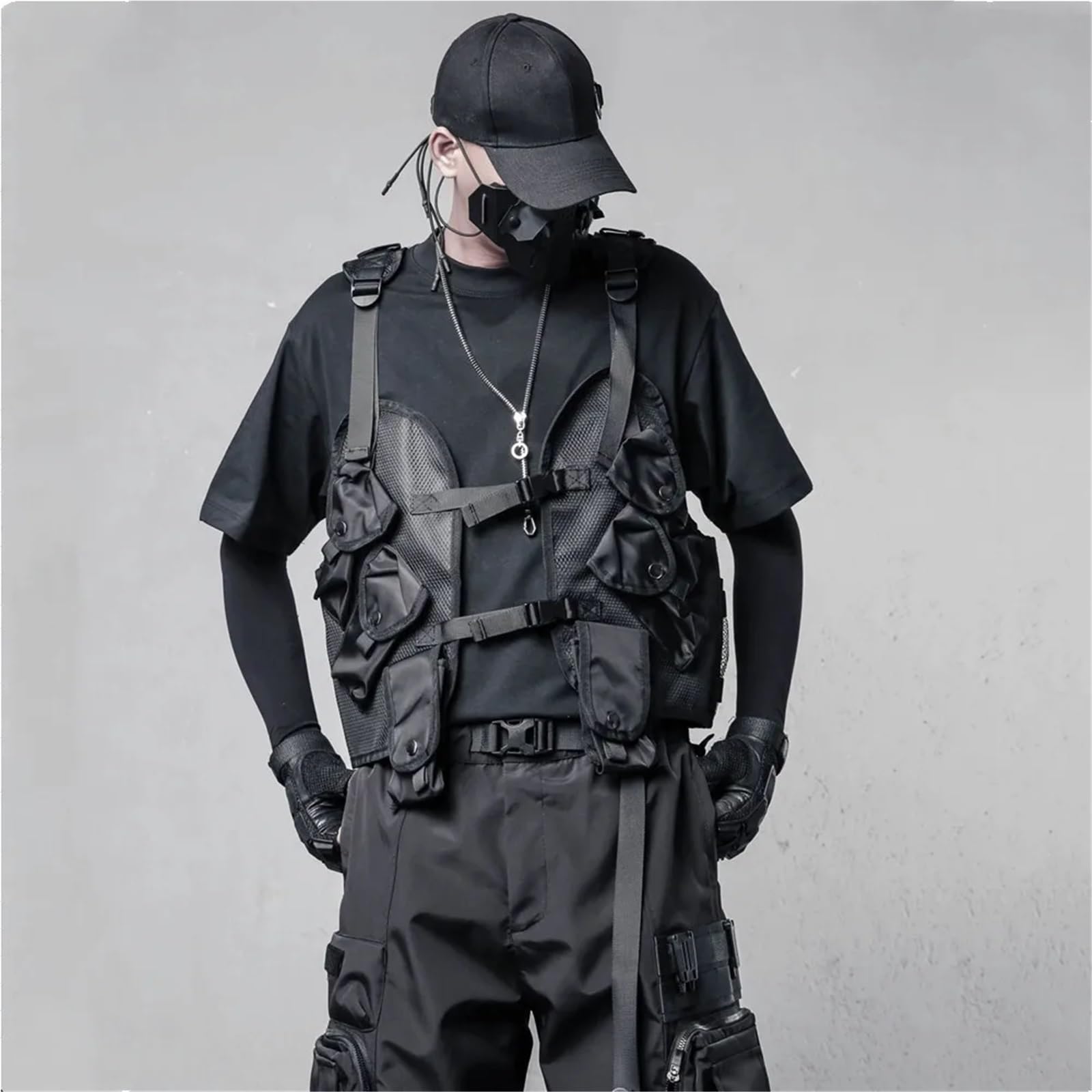 Chaleco Multibolsillos Chaleco de Carga Impermeable y Funcional for Exteriores, for Hombre y Mujer, sin Mangas, con múltiples Bolsillos para Cámping Fotografía Caza