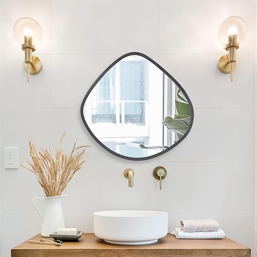 Miniatura 3 de AOAOPQ Espejo irregular para decoración de pared, moderno, sin marco, asimétrico, biselado, para pared, para el hogar, sala de estar, dormitorio,