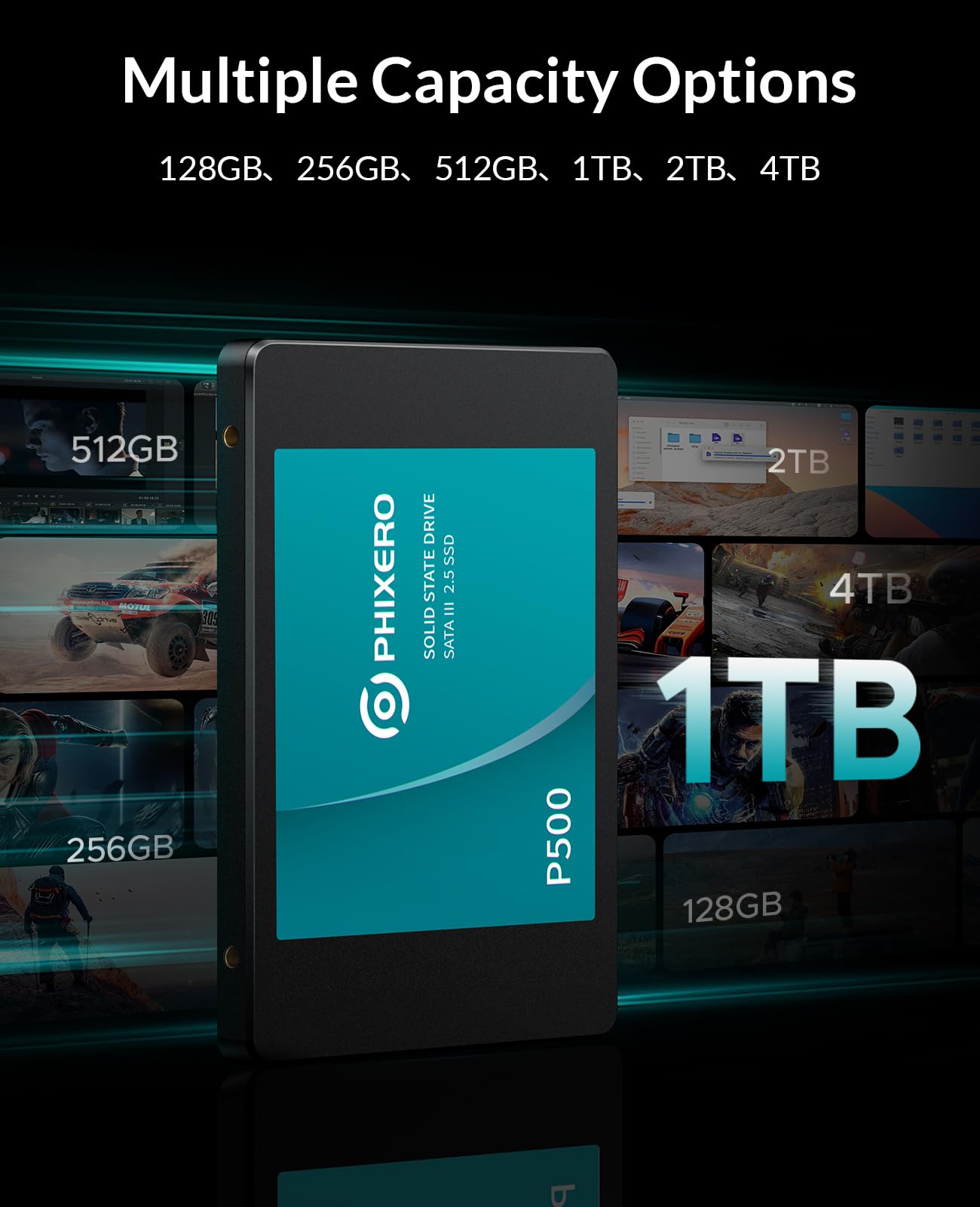 【新品・未開封】✨️高速✨️PHIXERO SATA3 SSD 2TB P500 Amazon.com: PHIXERO SSD 2TB 3D NAND TLC & SLC Cache SATA Ⅲ
