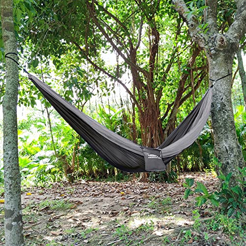 Forbidden Road Camping Hammock Single Hmmocks Parachute Hammock For Outdoor Hiking Travel Backpacking - 210D Nylon Taffeta Hammock Swing - Support 400Lbs Ropes Carabiners Included #TOP1