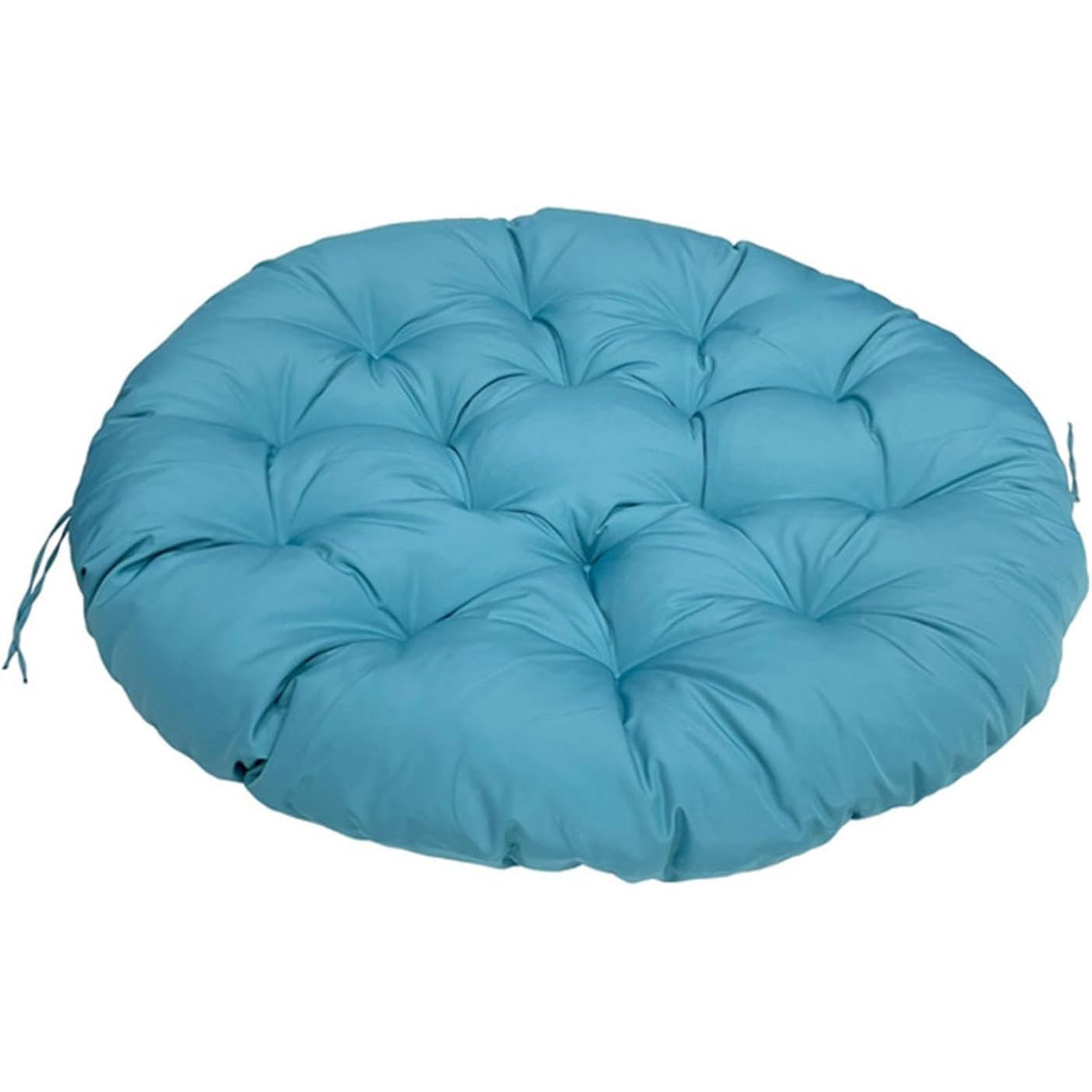 Cojín redondo para silla de jardín, color azul, 100 x 100 cm de grosor, cojín para sillón giratorio de jardín, cesta y silla de balcón, silla de 90 x 90 cm, no incluida