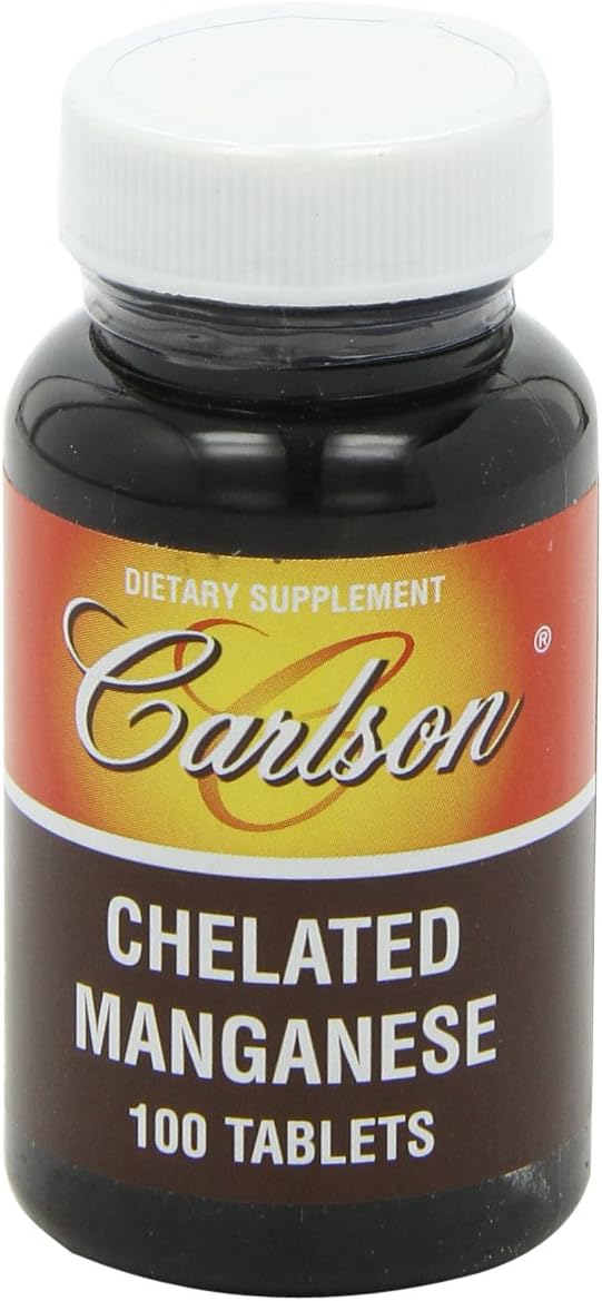 Carlson Labs Chelated Manganese 20mg, 100 Tablets : Health & Household