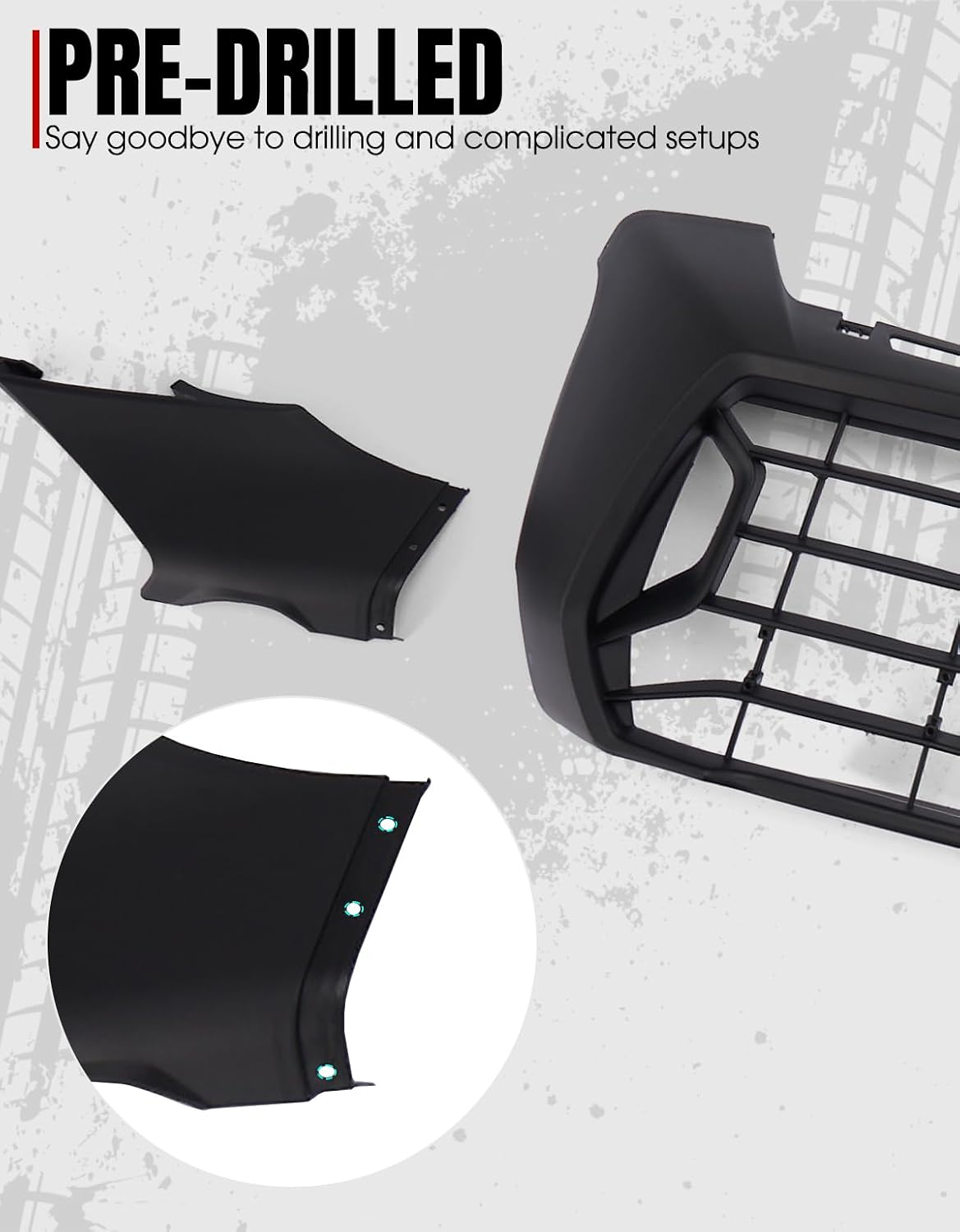 A & UTV PRO Front Fascia Grille for Can-Am Ryker 600 900 2019-2025, Deep Black Bumper Guard Combination Front Fascia Kit for for Can Am Ryker Sport Rally Edition Accessories, Replace #705010722