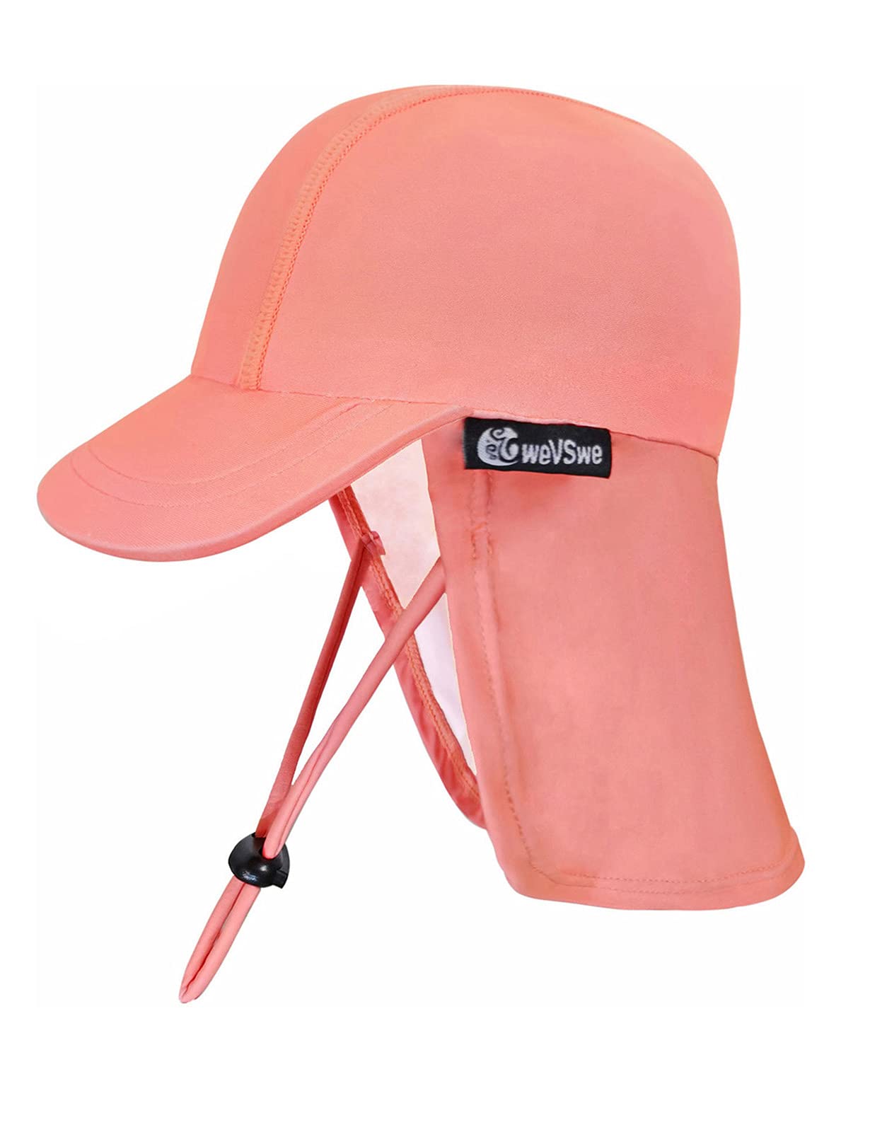 weVSwe Sombrero De Sol para Bebé UPF 50+ Gorro De Natación Solapa Protección para El Cuello Correas De Barbilla Ajustables Sombreros De Protección Solar UV