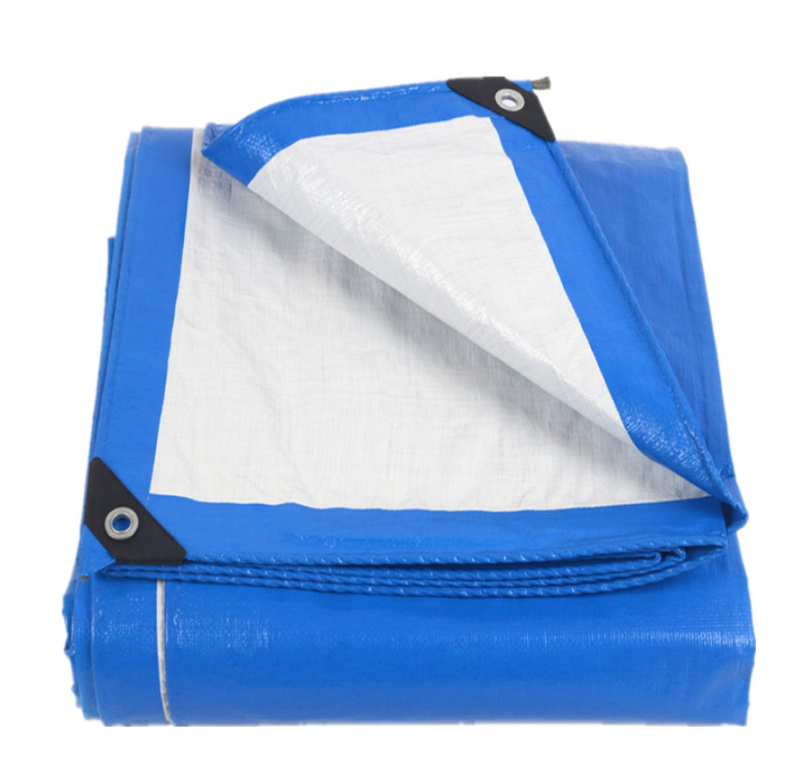 Jhnea Blue Tarp Cover Tarpaulin Cover,Waterproof Tarpaulin With Metal Grommets,Multi-Purpose Poly Tarp Great For Canopy Tent, Boat, Rv Or Pool Cover,,2 * 2M(6 X 6Ft)