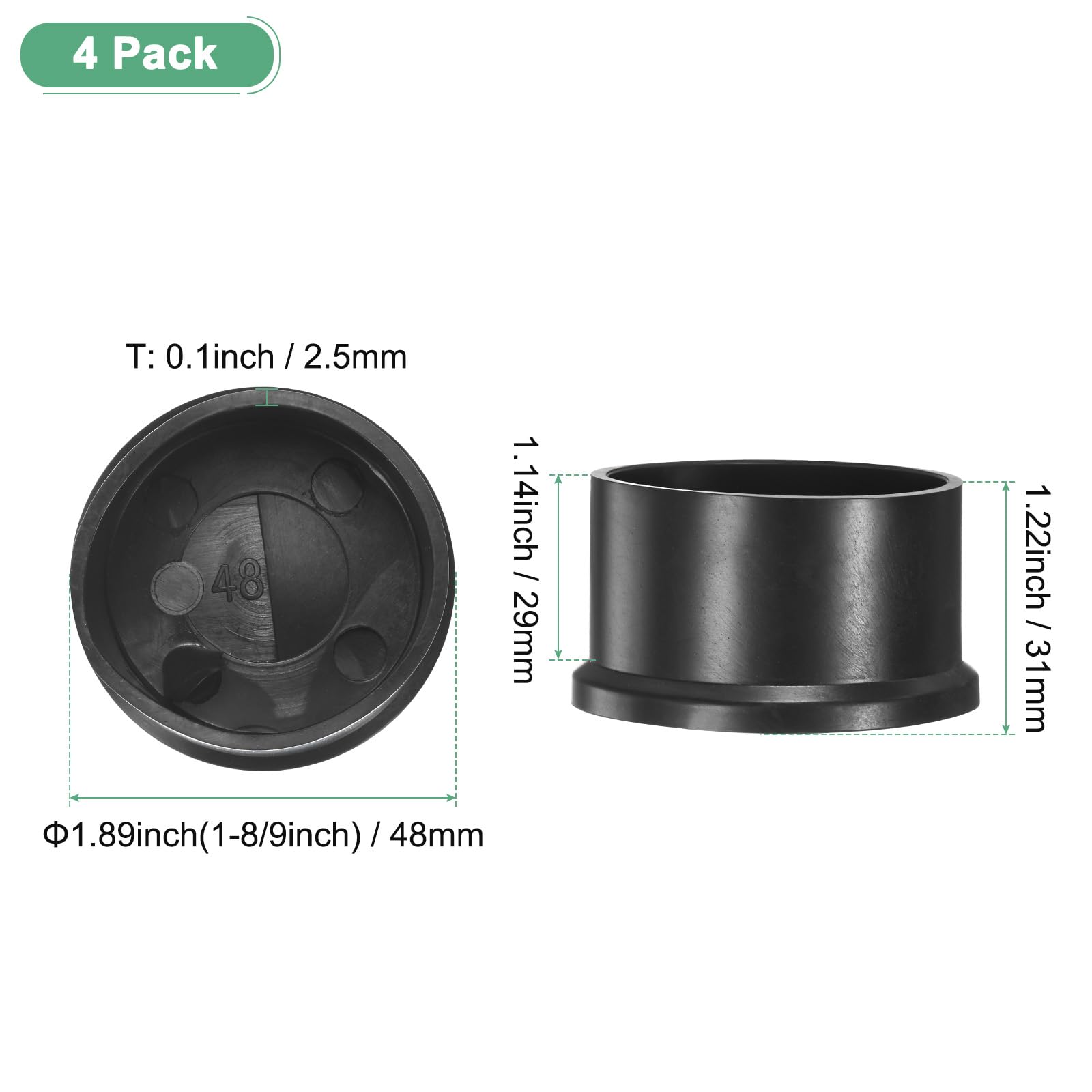 M METERXITY 4-Pack Chair Leg Caps - Image 3