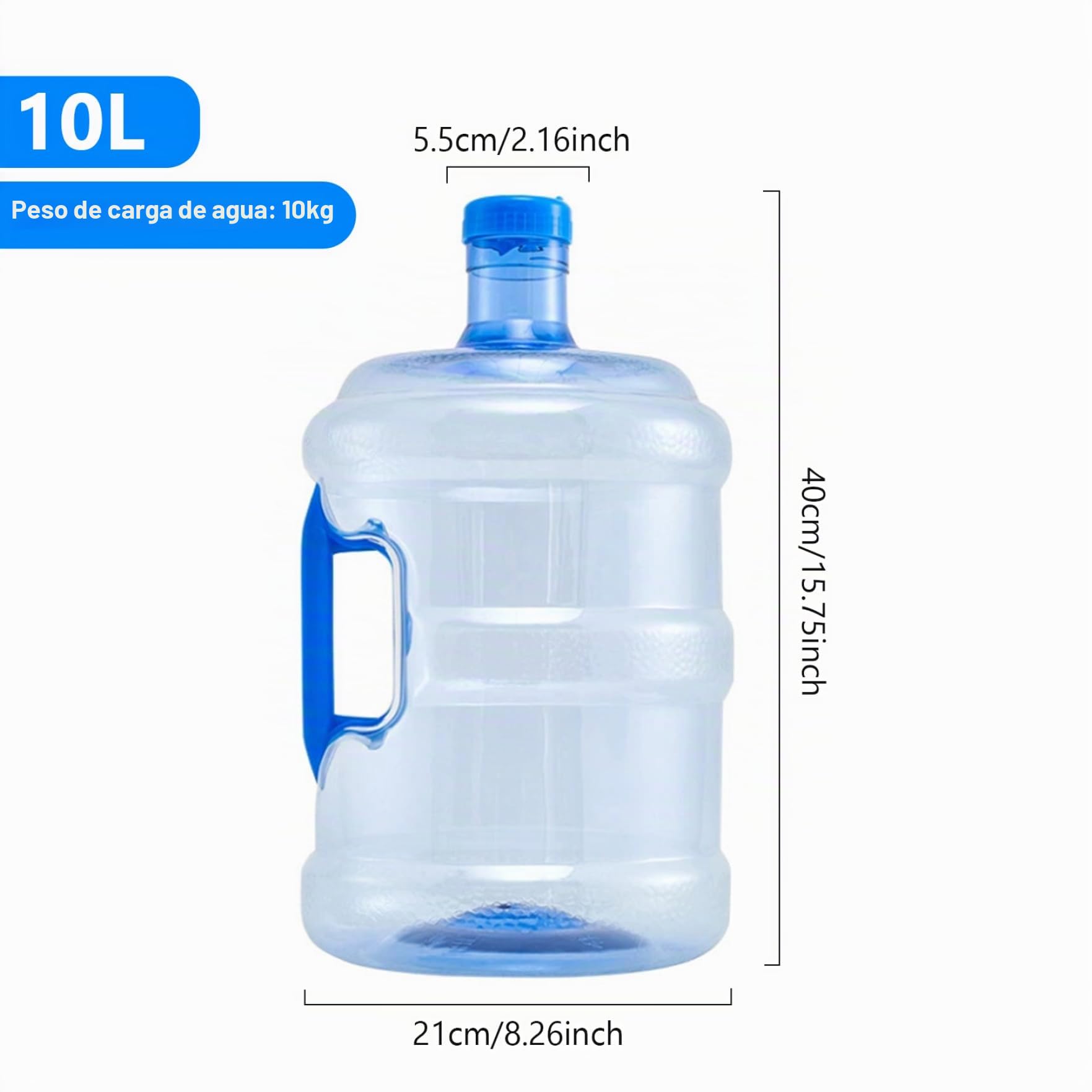Jarra De Agua De 10 L Con Asa Grado Alimenticio a Prueba De Fugas Transparente Sin Olor Sellado Reutilizable a Prueba De Polvo Botella De Agua Portátil Contenedor Para Hogar Jarra De Agua Aire