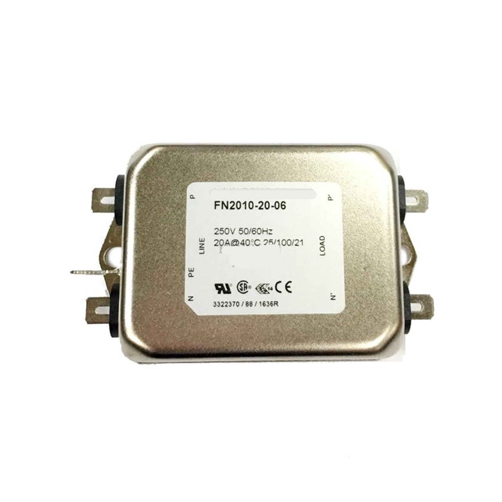 Filtro de potencia 16A FN2010 supresor de ruido monofásico para red eléctrica