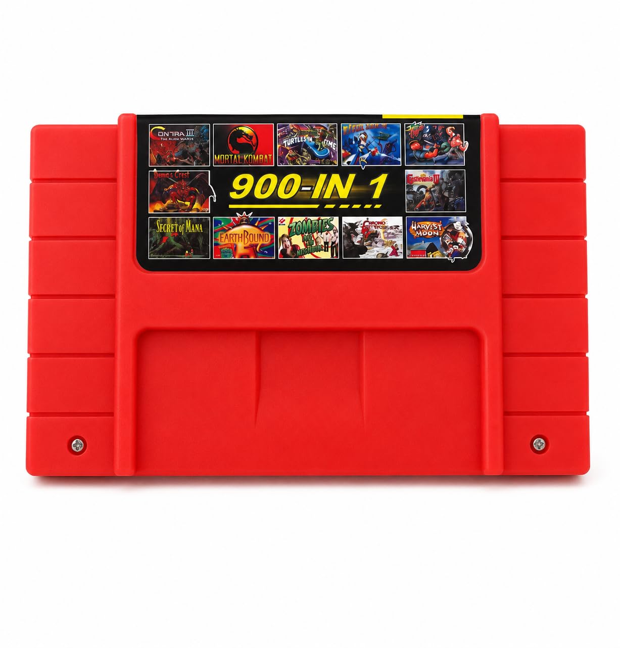 Cartuccia multi-gioco 900 in 1 per console di gioco SNES a 16 bit | 900 giochi inclusi, compatibile a 16 bit, collezione multi-gioco, cartuccia SNES, Plug and Play