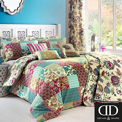Dreams & Drapes - Marinelli - Easy Care Duvet Cover Set | King Size | Teal Bedding - Image 3
