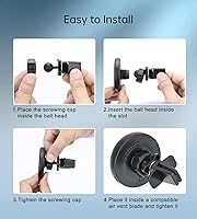 Vista 6 de Magnetic Wireless Car Charger Mount Compatible with Magsafe iPhone 15/ iPhone 14/iPhone 13, Fast Charging Air Vent Magnet Accessories Car Phone