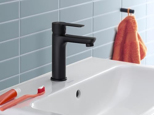 Mitigeur lavabo Duravit D-Code économie d'énergie noir mat M