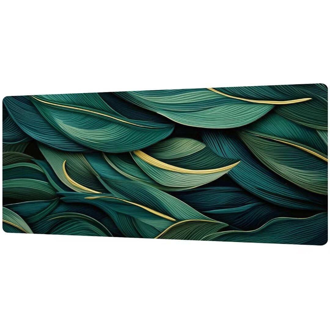 Duża gamingowa podkładka pod mysz z przeszytymi krawędziami, 1000 x 500 x 4 mm, rozszerzona duża mata pod klawiaturę, podkładka na biurko z antypoślizgową podstawą, odporna na działanie wody,