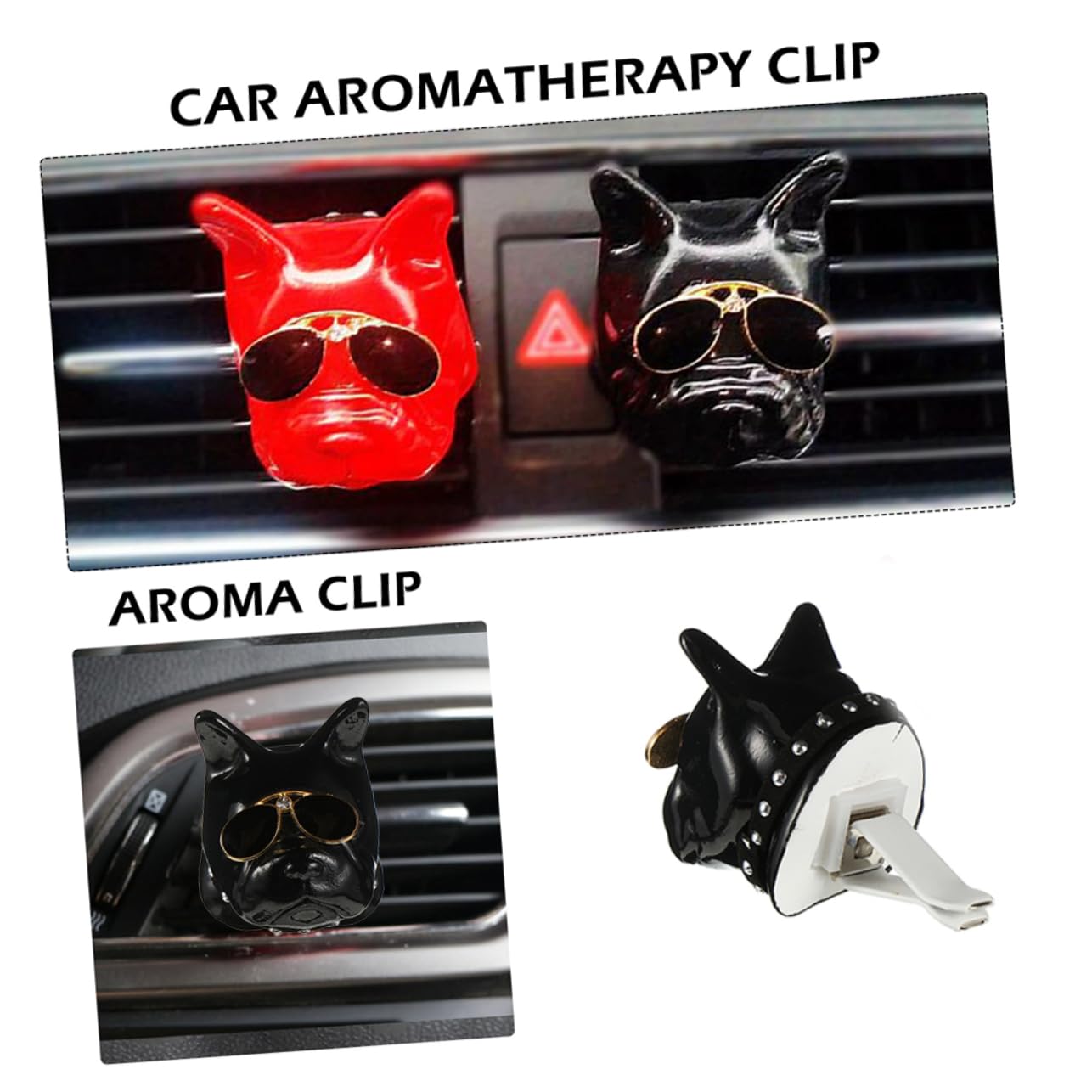 PartyKindom 3pezzi Clip Per Ventilazione Auto Forma Di Testa Di Cane Accessorio Per Auto Decorazione Creativa e Profumata Facile Da Installare Adatto Per Ufficio e Casa Per Occasioni Speciali