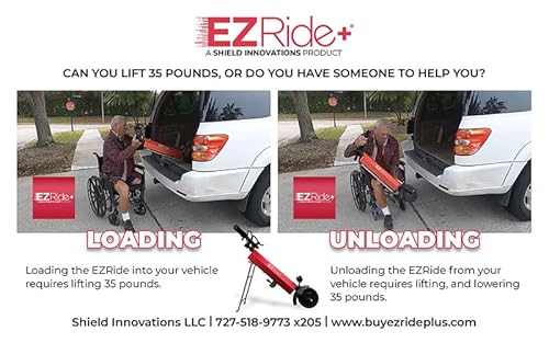 Ezride+ - Manual Wheelchair Power Attachment Electric Mobility Device Handcycle With Accessory Pack - Portable - Lightweight (Ezr-2) #TOP1
