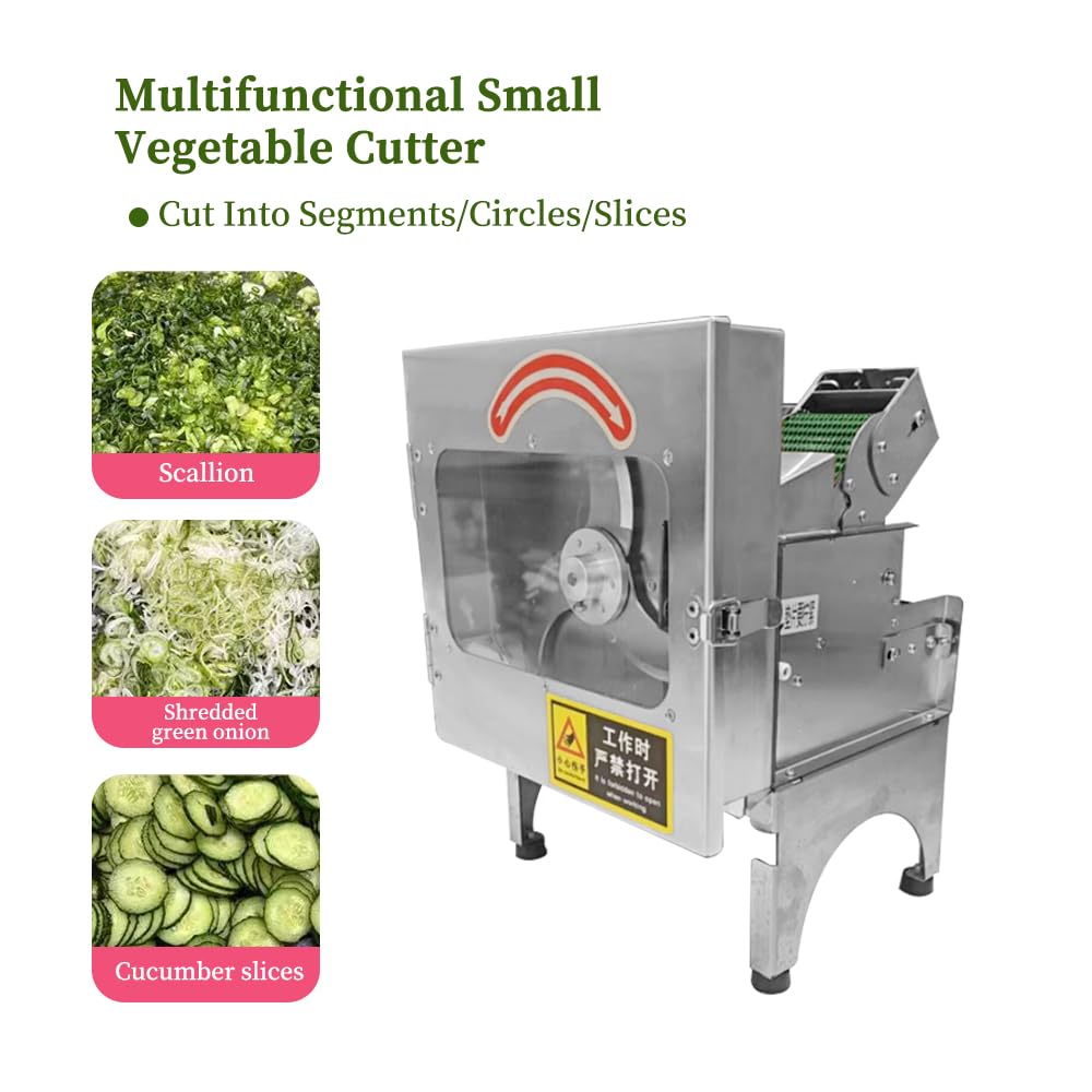 Affettatrice elettrica per verdure con spessore regolabile da 1,5 a 35 mm e doppio controllo di velocità per una preparazione efficiente degli alimenti