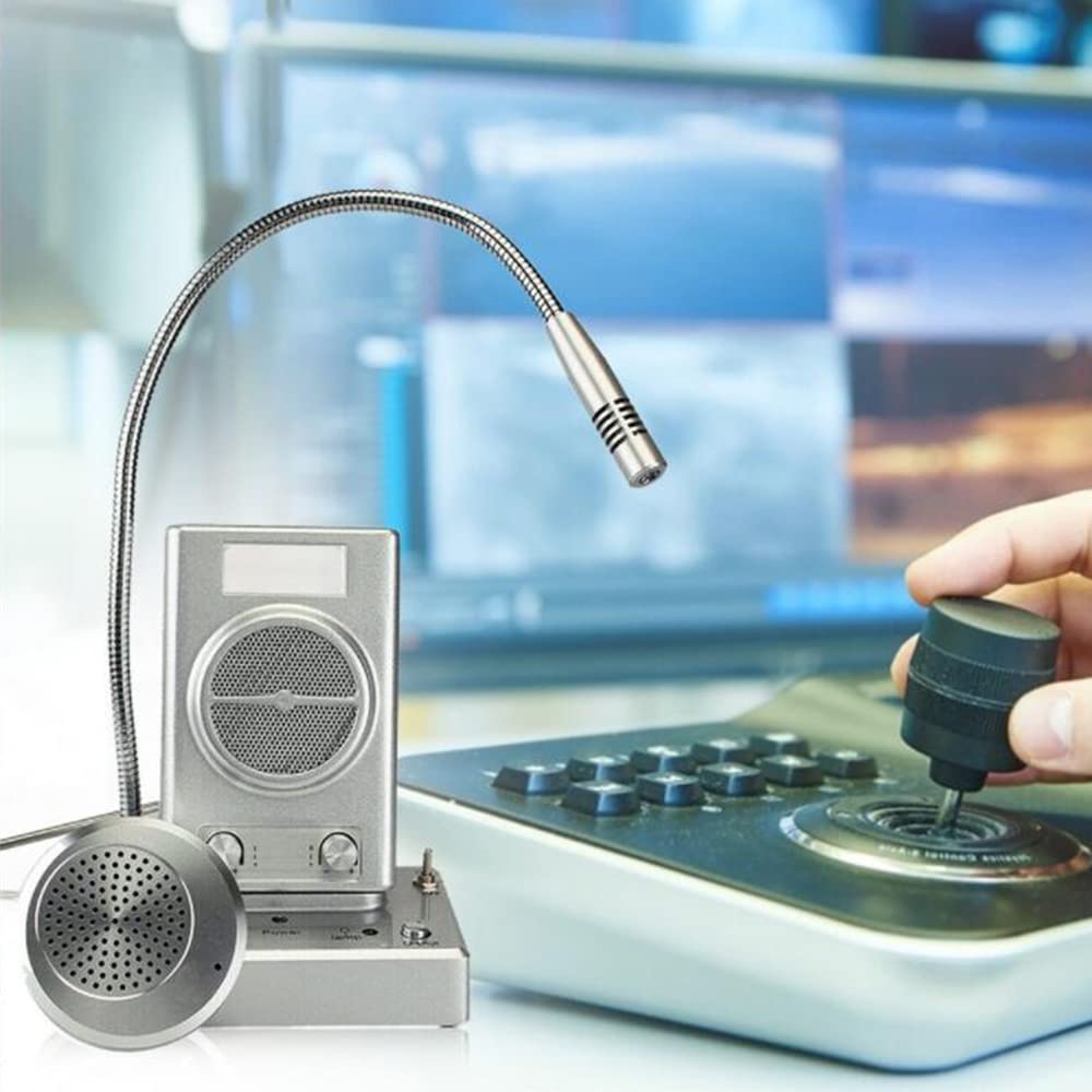 Sistema de Altavoces de Ventana, Sistema de intercomunicación de mostrador de Doble vía, micrófono y Altavoz Adecuado para Tienda, Oficina, Hospital, Banco
