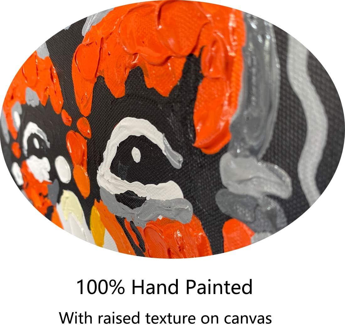 Uр Tо 40% оƒƒ Muzagroo Art Gorilla Listen to Music Oil Paintings Painted By Hand Canvas Wall Decor (40x40in)
