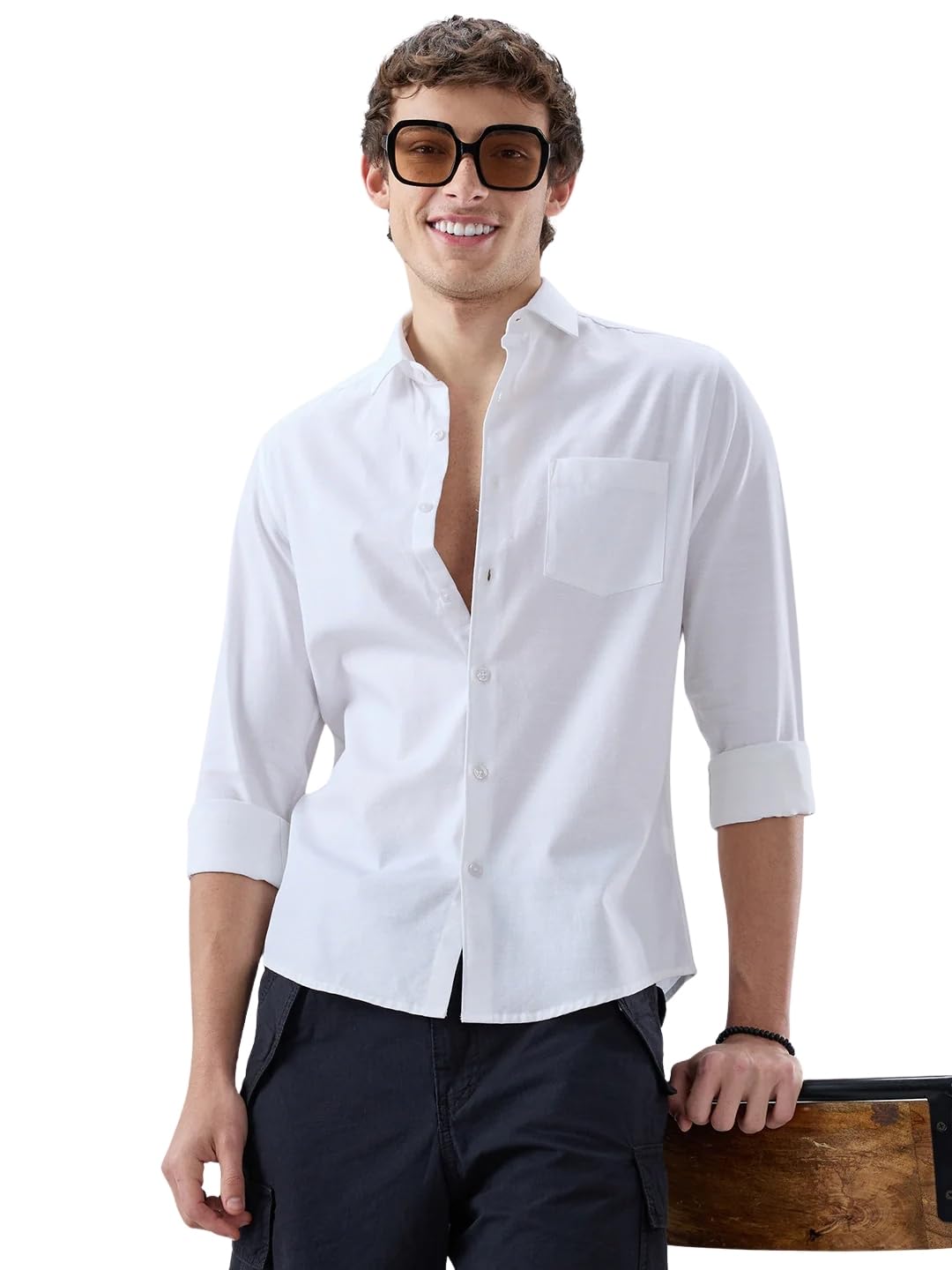 Snow White Fineweave Everyday Shirt-image-0