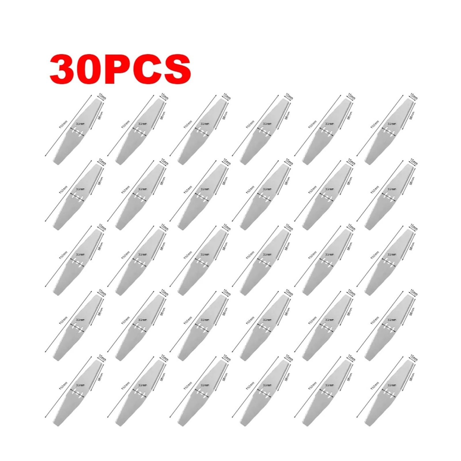 1-50 Piezas de Repuesto for cortadora de césped, Cuchillas de Acero, Cabezal de Corte de Hilo de Metal, Accesorios de Mano, Herramientas eléctricas for el hogar y el jardín.(30PCS)