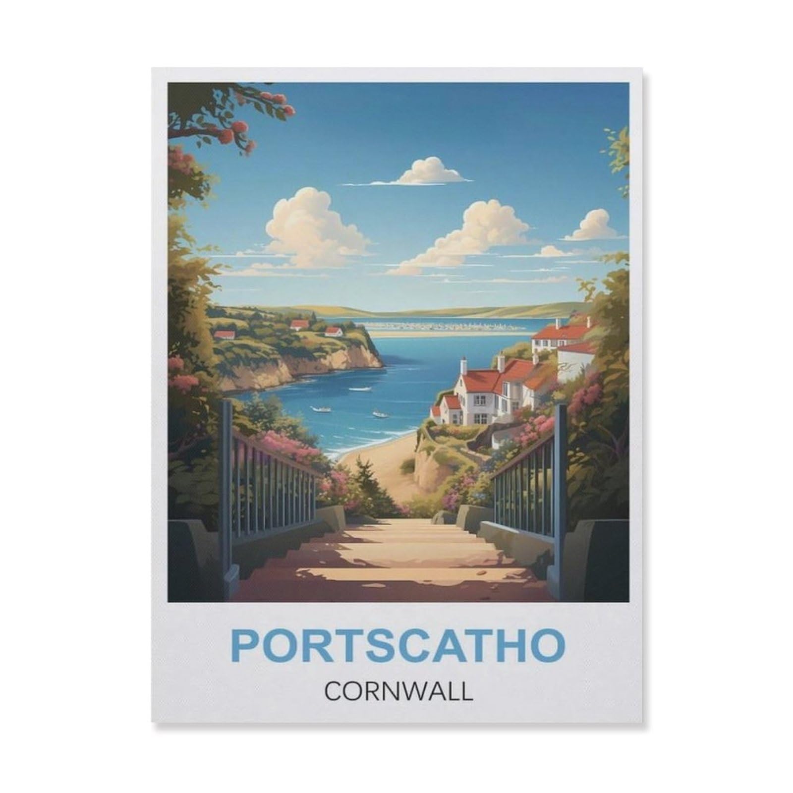 Funny Metal Tin Signs，Portscatho Cornwall(20x30cm）