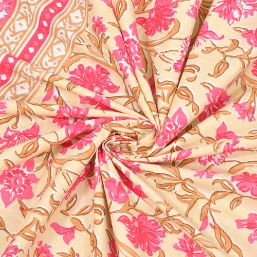 Image of Skin Friendly bedsheet Double Size Bed Cotton bedsheets for Double Size Bed, 1 Double Size bedsheet Cotton with Pillow Cover Set of 2 | 240 TC Soft Bed Sheet Double Size