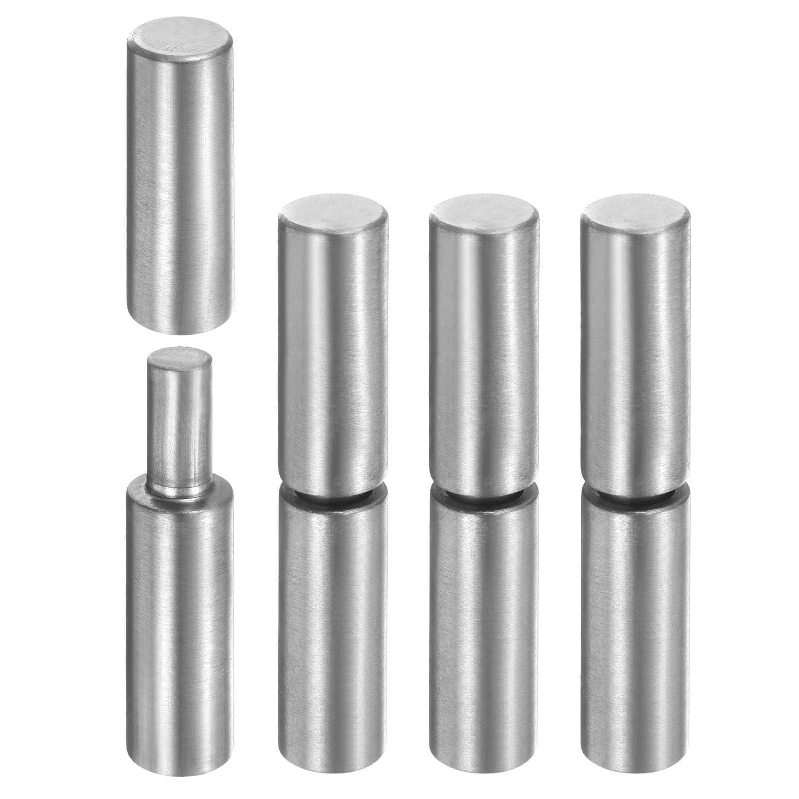 sourcing map 4Pcs Weldable Barrel Hinges, 4-3/8" x 3/4" Carbon Steel Heavy Duty Detachable Weld on Door Hinges for Metal Gate Swing Door Trailer Ramp