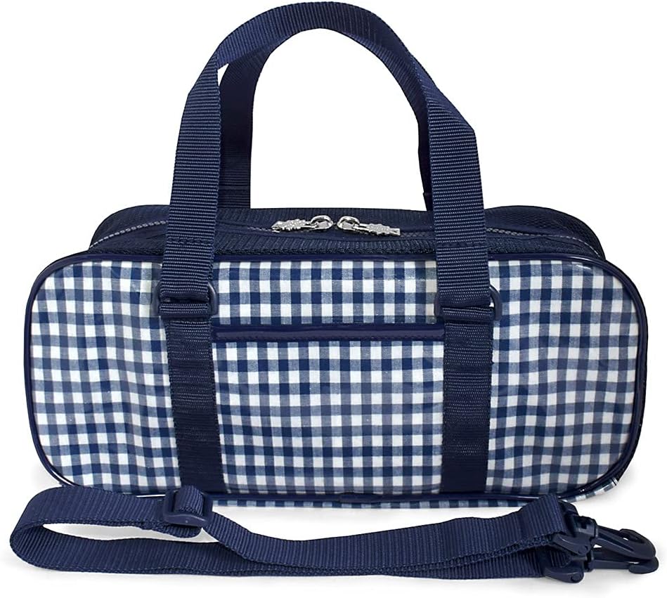 COLORFUL CANDY STYLE 絵の具セット 絵の具バッグ 撥水 ラミネート チェック大・紺 男の子 かっこいい メッシュ 画材 ショルダーベルト付き 水彩 絵の具入り バッグのみ サクラクレパス ぺんてる