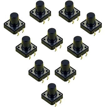 20Pcs Tactile Push Button Switch DIP 4PIN ON/Off Horizontal Tactile Mini Micro Momentary Tact Switch 12x12x12mm