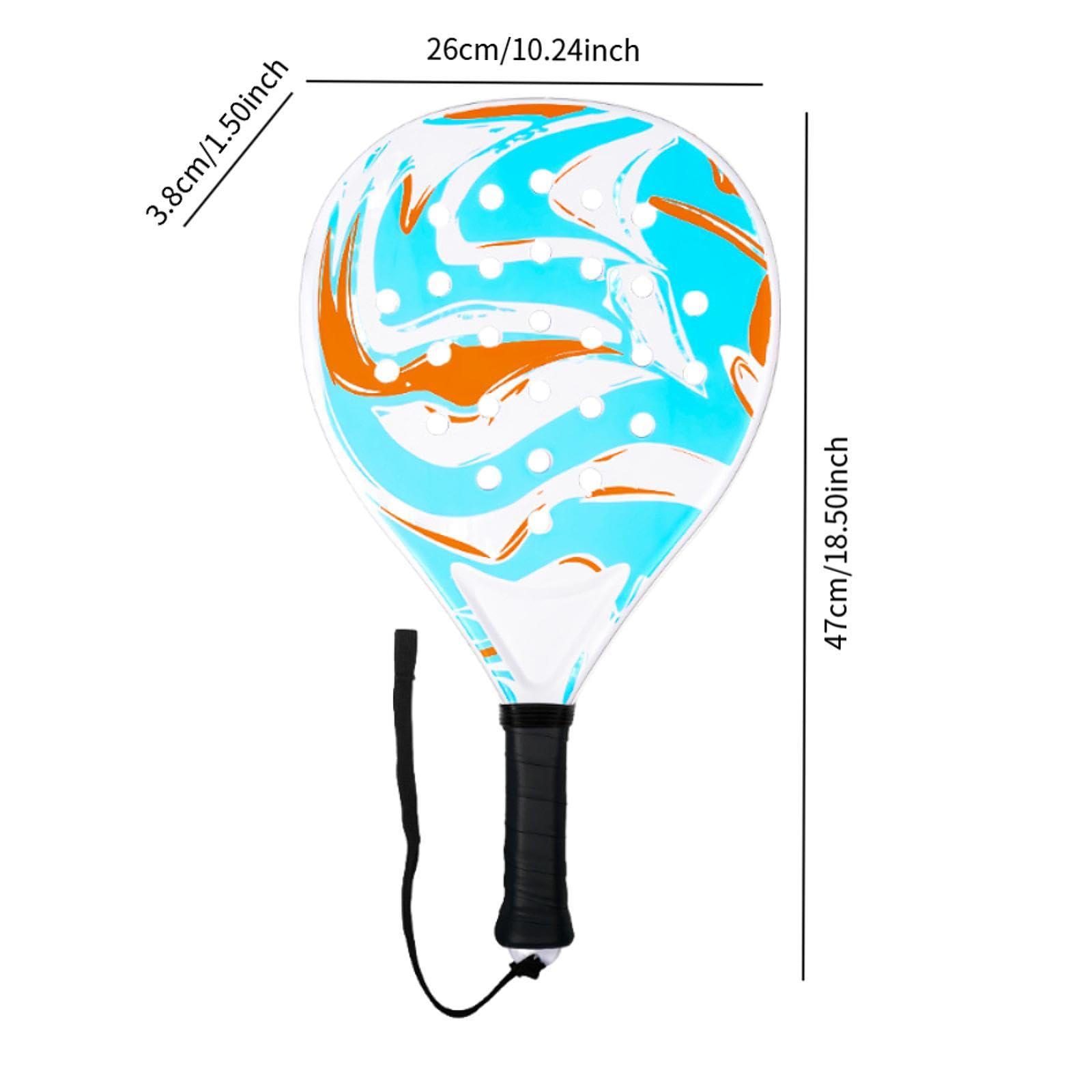Pala Duradera para Tenis Playa Exterior,Negro