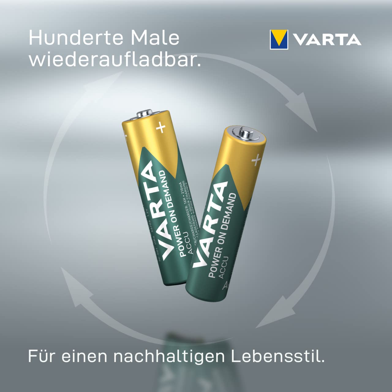VARTA Akku Ladegerät inkl. 4X AA 2100mAh Akku, Batterieladegerät für AA/AAA/9V & USB Geräte, Power on Demand LCD Charger+, Einzelschachtladung [Exklusiv bei Amazon]