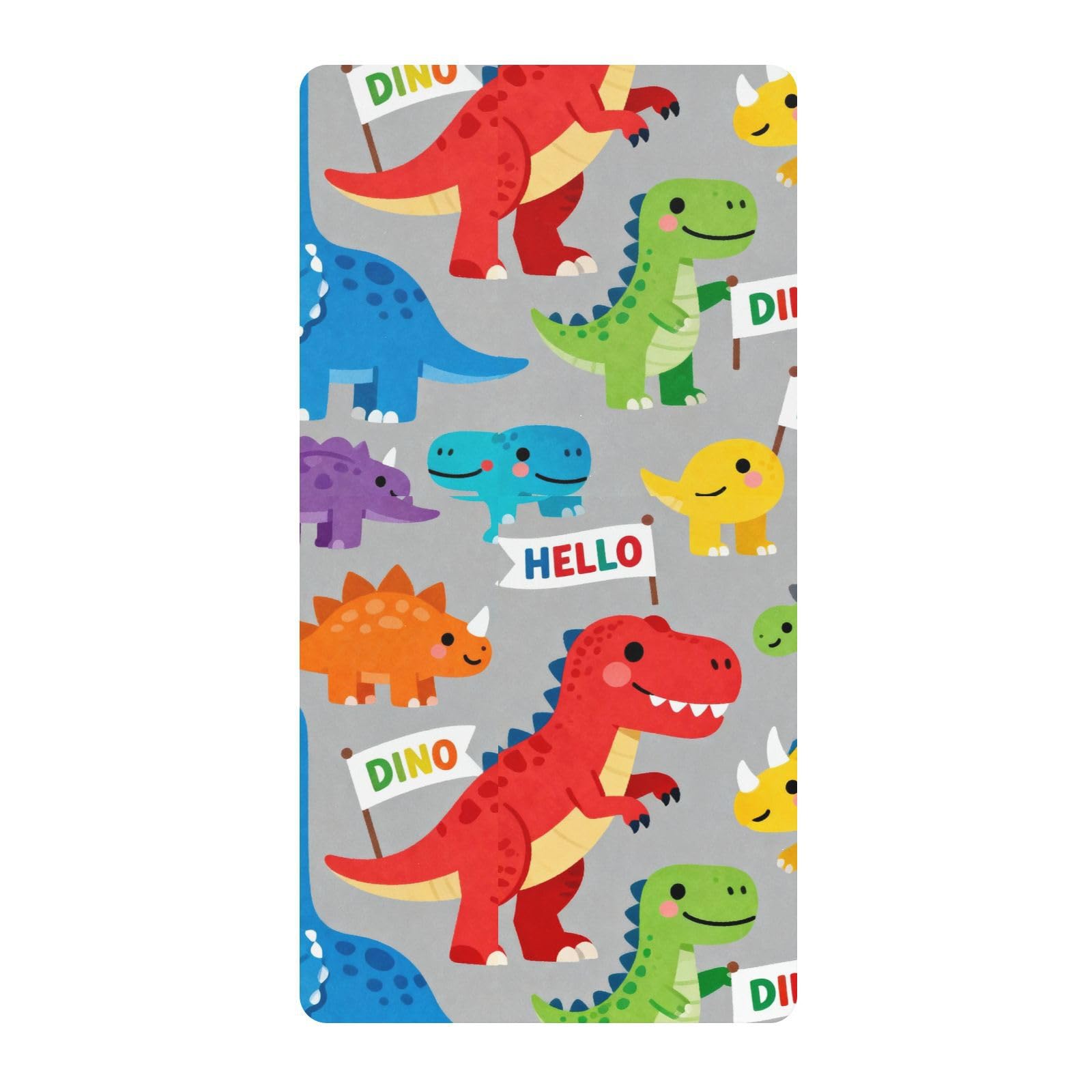 Lenzuola per culla con motivo dinosauro per neonati e ragazze, in cotone, ultra morbido, decorazione per lettino per bambini, confezione da 1