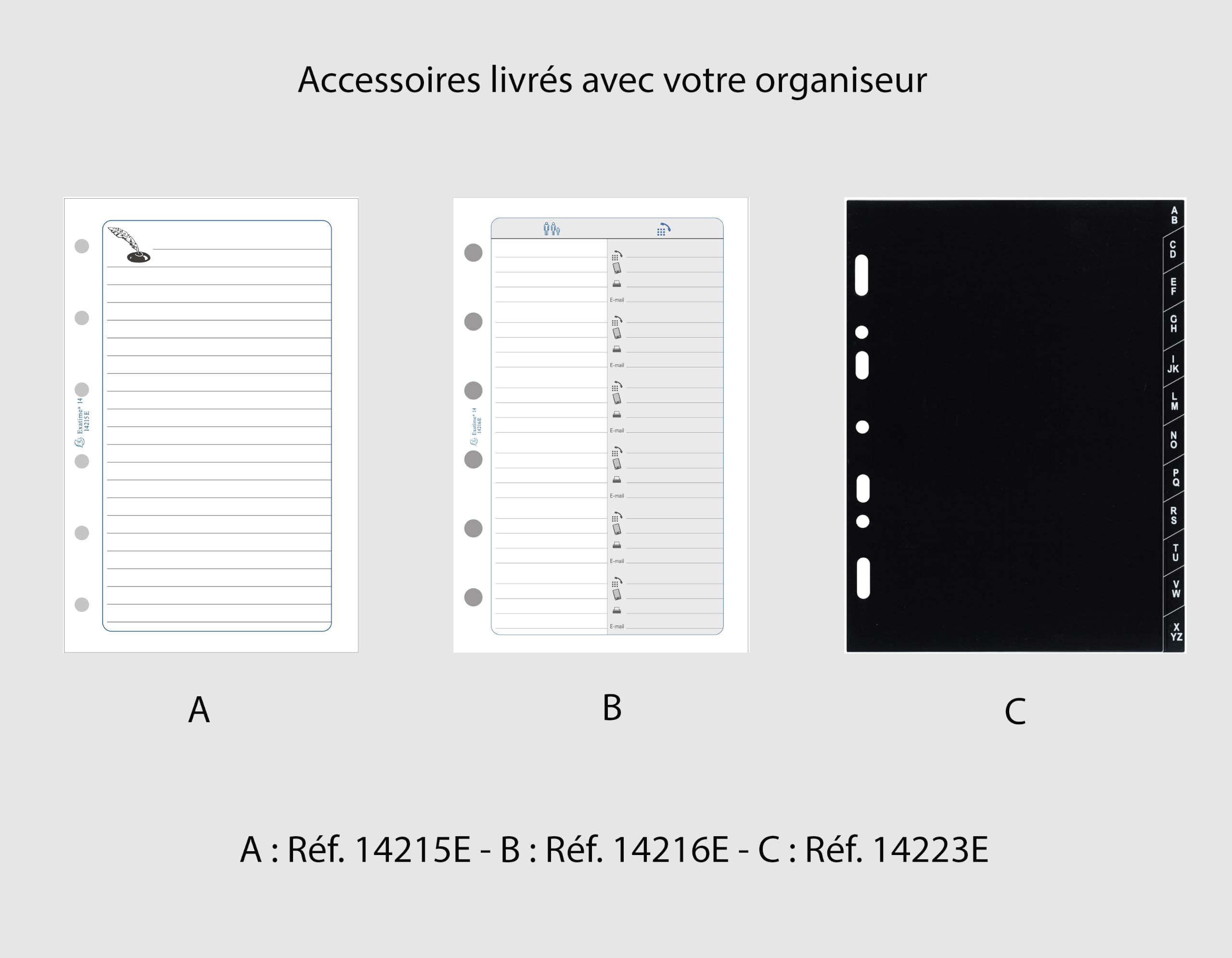 Exacompta 47371E – Organizer Exatime 14 Cali – 11 x 14,5 cm – Wochenkalender September 2025 bis Dezember 2026 – 16 Monate – Farbe Schwarz