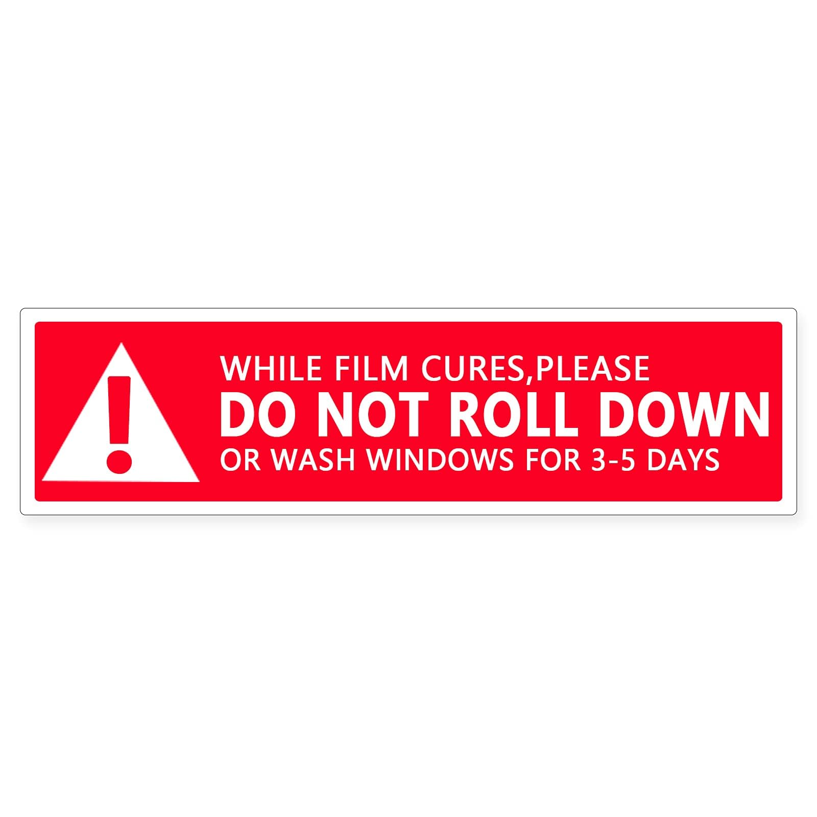 Do Not Roll Down Warning Labels,Windows Film Attention Caution Stickers,4x1 Inch,500 Pcs Per Pack, Red - Image 2