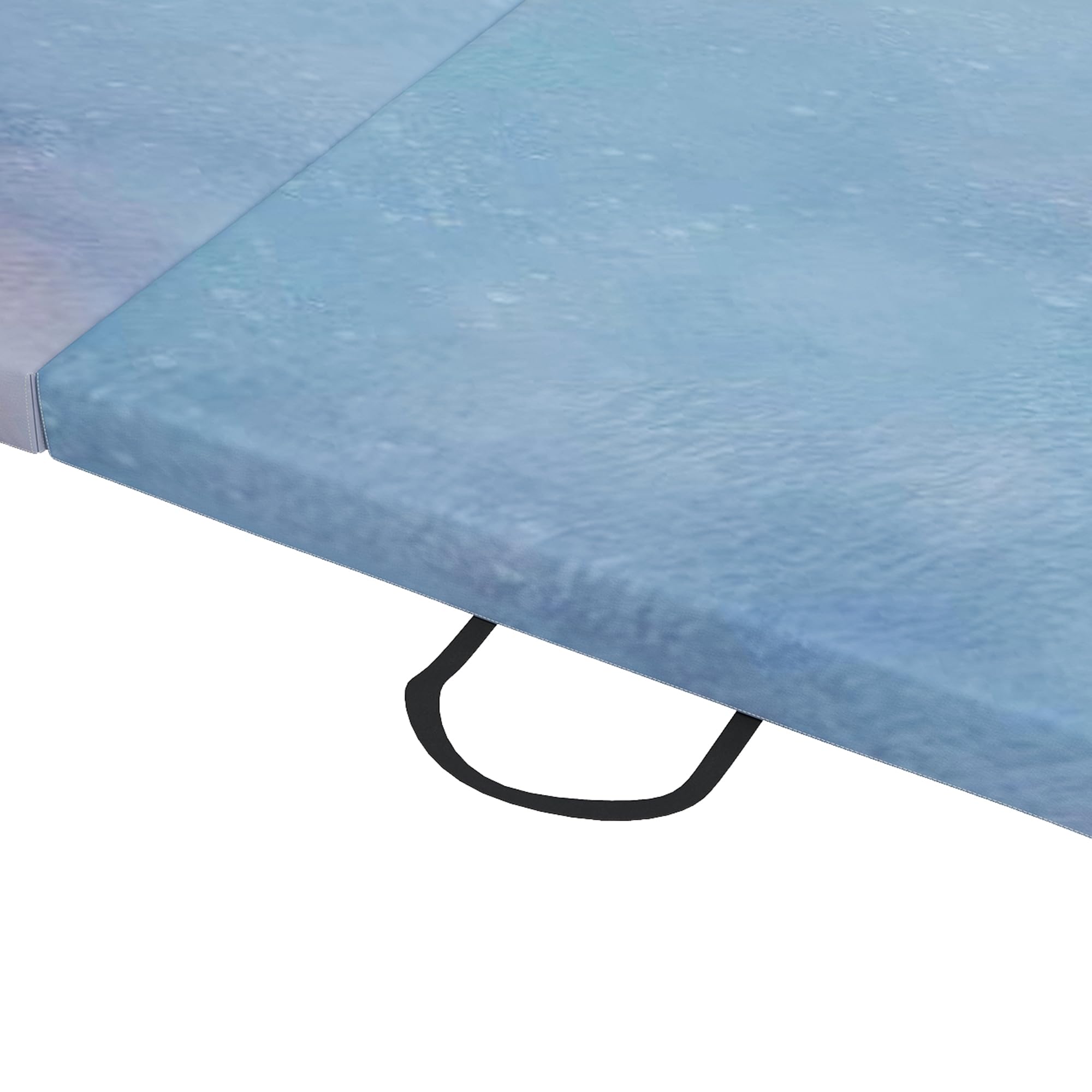 HOMCOM Tappetino da Ginnastica Pieghevole, Materassino Fitness Spesso 5 cm, Tappeto da Palestra Salvaspazio con Maniglia per Yoga e Pilates, 180x60 cm, Azzurro