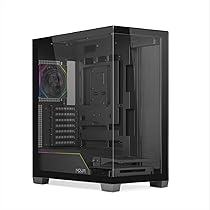 Noua Iron VK100, Case Custom E-ATX, Ventola PWM ARGB, Vetro Temperato a Doppia Finestra, Supporto per il Raffreddamento a Liquido Completo, XXL Gaming Tower, USB 3.0, Nero