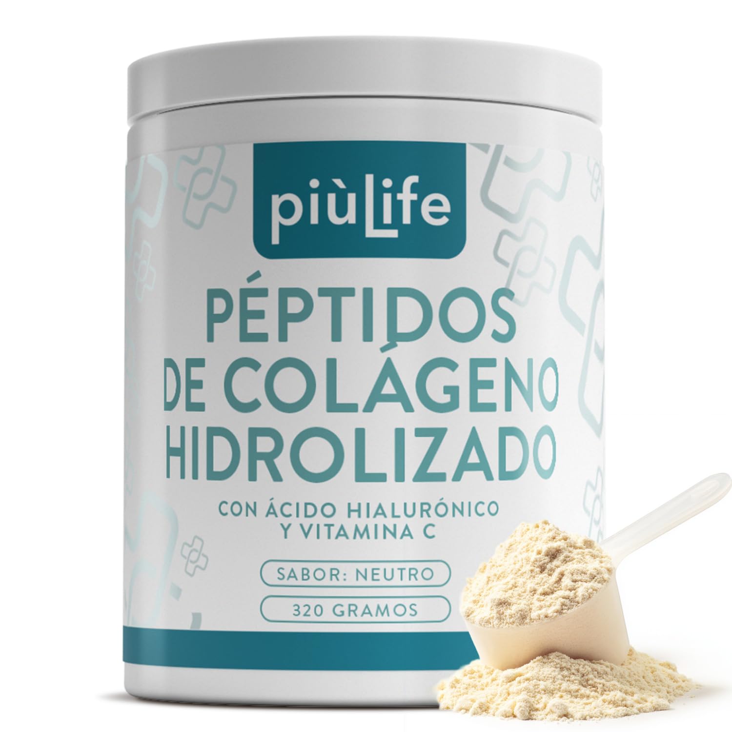 Péptidos de Colágeno Hidrolizado en Polvo PiùLife, 320 g 320 Gramos