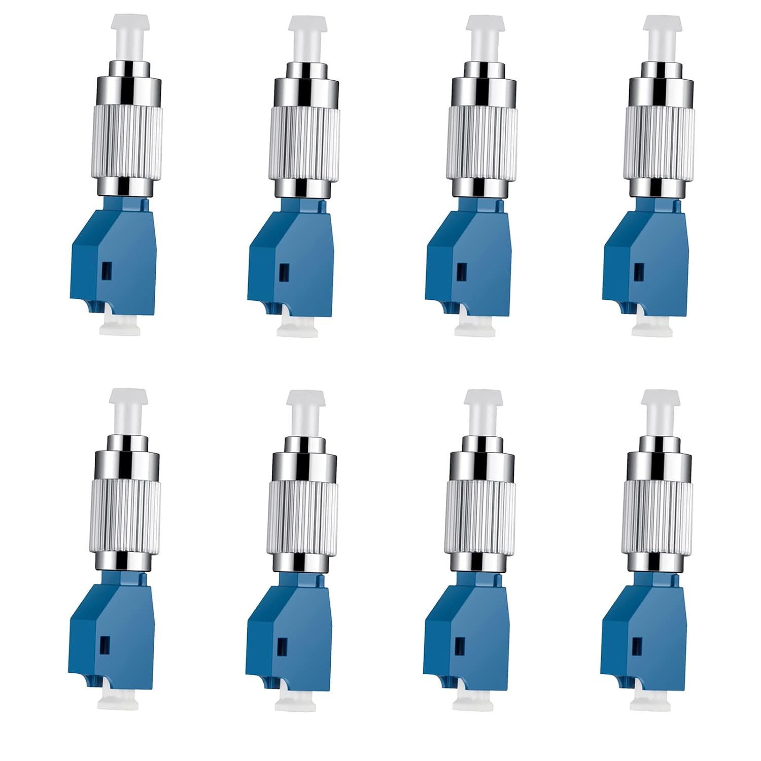 8 pcs Visual Fault Locator Adapter FC Male to LC Female Adapter Optic Fiber Convertor Single Mode 9/125um Hybrid Optical Adapter Adapter Fiber Optical UPC Adapter Coupler