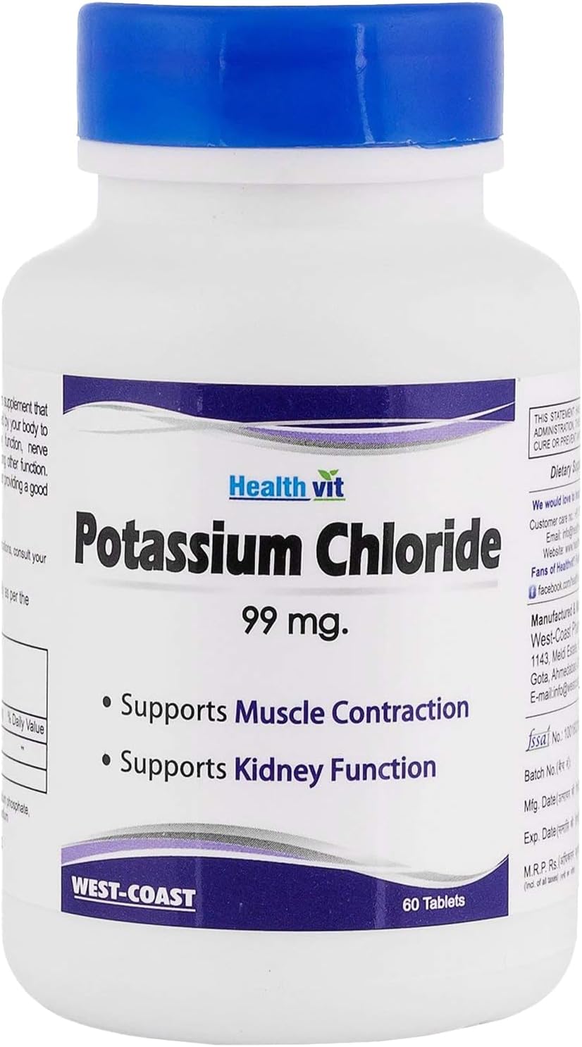 Healthvit Potassium Chloride 99 mg - 60 Tablets