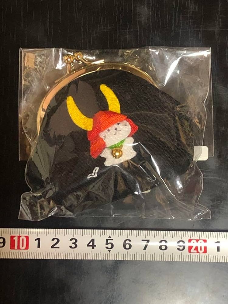 Amazon.co.jp: ひこにゃん がま口財布 黒 刺繍 : おもちゃ