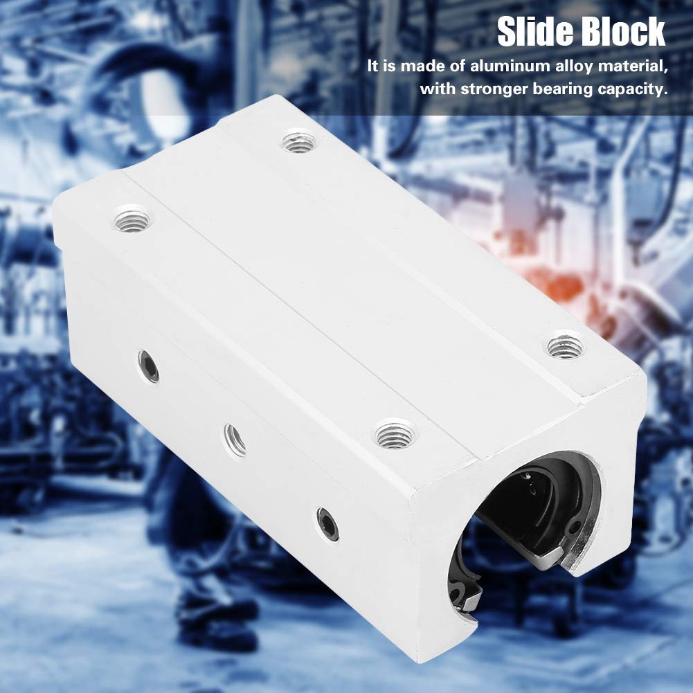 YWBL-WH 4pcs SBR20LUU 20mm Linearkugellager Aluminiumlegierung Stehlager Offene Linearlager Gleitblock Gleitbuchse