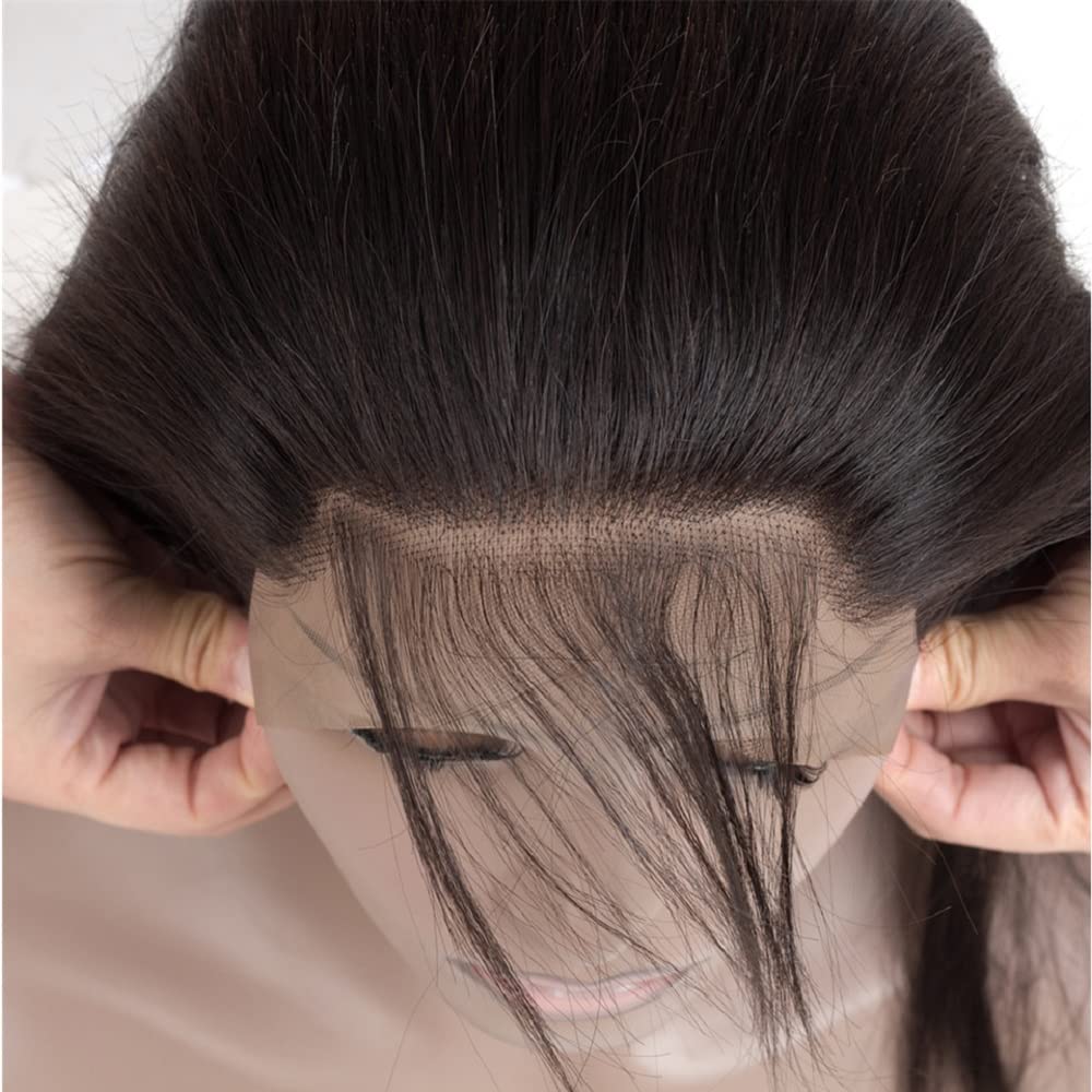 Lace Frontals 13x4 Transparent Lace Frontal Closure Human Hair Frontals Pre Plucked with Natural Hairline Ear to Ear Straight Natural Color 18 Inch - Image 4