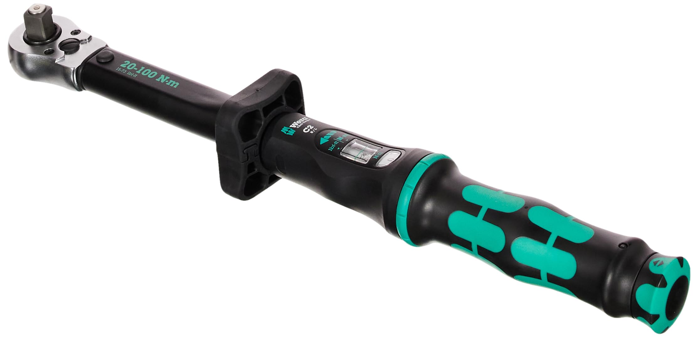 Wera Click-Torque C 2 Push R/L Llave dinamométrica para apriete a derecha e izquierda, 1/2", 20-100 Nm