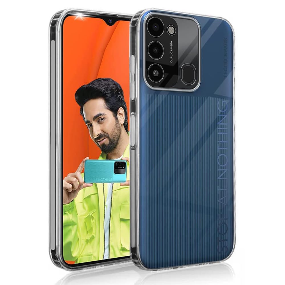Amazon Brand- Solimo Basic Case for Tecno Spark 9 4G (Silicone_Transparent) (B0CHFK2Q12) Amazon Price History, Amazon Price Tracker
