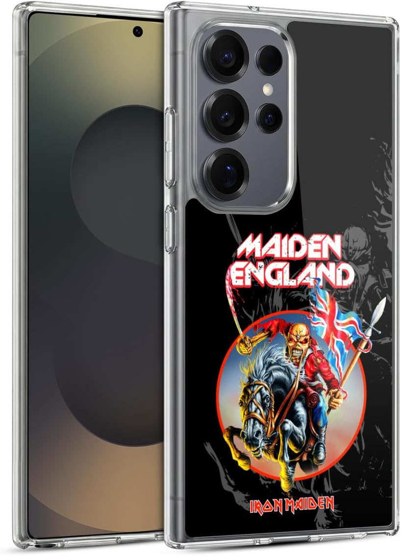 Head Case Designs Officially Licensed Iron Maiden England Tours Gel Case [Military Grade Protection] Compatible with Samsung Galaxy S25 Ultra and Compatible with MagSafe